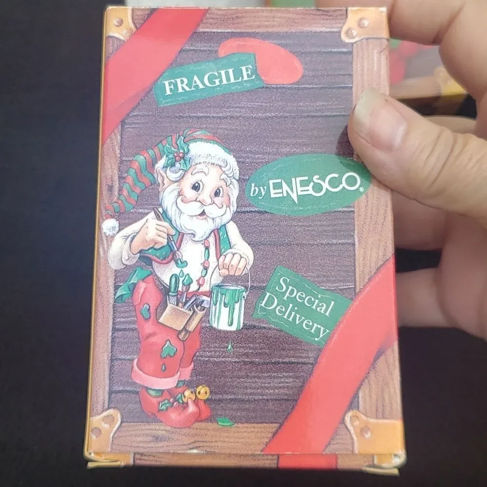 Set of 2 Vtg 1993-94 Enesco Collectors Club Charter Yr Members Only Ornaments
